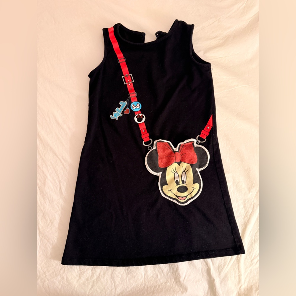 Black Dress with Minnie Mouse Design